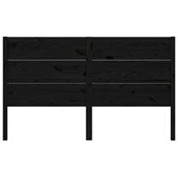 Hoofdbord 206x4x100 cm massief grenenhout zwart - thumbnail