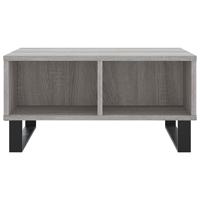 Salontafel 60x60x30 cm bewerkt hout grijs sonoma eikenkleurig - thumbnail