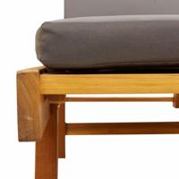 Ligbed met kussen en tafel massief acaciahout - thumbnail