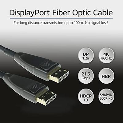 ACT AK4039 Hybride DisplayPort Active Optical Cable (AOC) | DisplayPort male/DisplayPort male | 90 meter