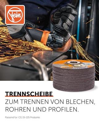 Fein 63709014010 Doorslijpschijf gebogen 125 mm 25 stuk(s) Staal, RVS