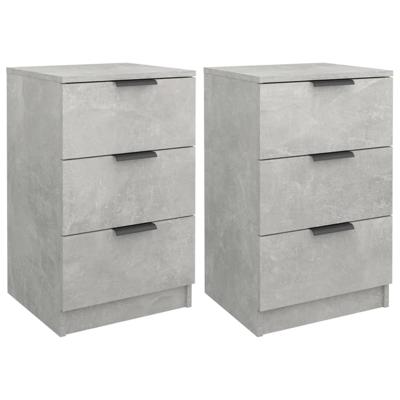 Nachtkastjes 2 st 40x36x65 cm betongrijs