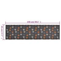 VidaXL Keukenmat wasbaar potenprint 45x150 cm fluweel - thumbnail