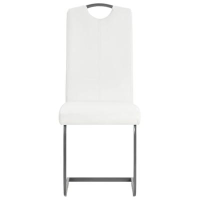 Eetkamerstoelen 2 st kunstleer wit - thumbnail