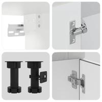 4-delige Keukenkastenset Porto bewerkt hout betongrijs - thumbnail