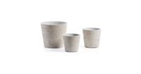 Kave Home Plantenpot 'Low' Set van 3 stuks - thumbnail