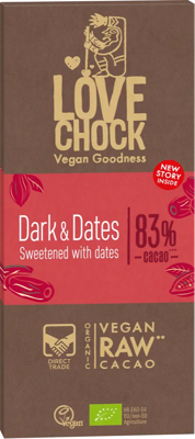 Lovechock Dark & Dates 83% Chocolade Lovechock Dark & Dates 83% Chocolade