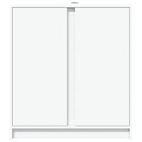 Dressoir met LED 77x34x85 cm bewerkt hout wit - thumbnail