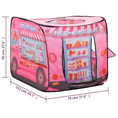 VidaXL Kinderspeeltent met 250 ballen 70x112x70 cm roze