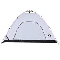 Tent 4-persoons snelontgrendeling verduisterende stof wit - thumbnail