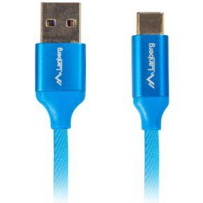 Kabel USB A naar USB C Lanberg Quick Charge 3.0 Blauw Afmeting 1,8 m