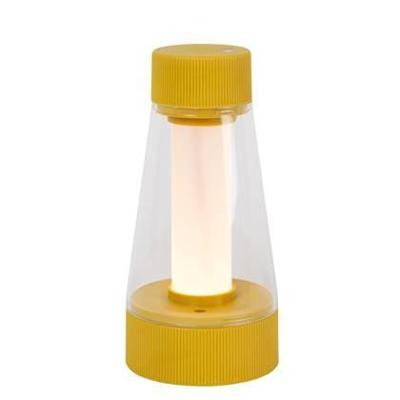 Lucide LORALI - Oplaadbare Tafellamp Binnen/Buiten - Accu/Batterij - Ø 7,7 cm - LED Dimb. - 1x1,2W 2600K/3000K - IP44 - Okergeel Lucide LORALI - Oplaadbare Tafellamp Binnen/Buiten - Accu/Batterij - Ø 7,7 cm - LED Dimb. - 1x1,2W 2600K/3000K - IP44 - Okergeel