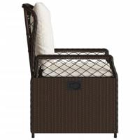 Tuinstoelen 2 st verstelbaar poly rattan bruin - thumbnail