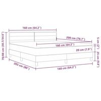 Boxspringbed met matras met hoofdeinde Crème 160 x 200 cm Stof - thumbnail