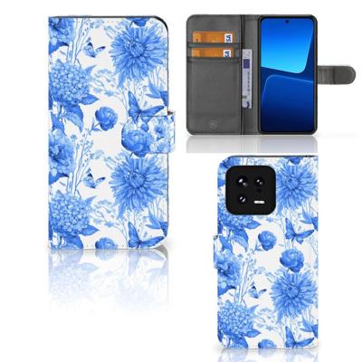 Hoesje voor Xiaomi 13 Flowers Blue Hoesje voor Xiaomi 13 Flowers Blue