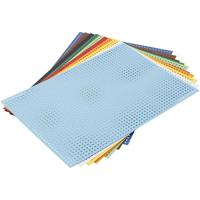 Creativ Company Kruissteken karton , afm 17,5x24,5 cm, diverse kleuren, 10 vel/ 1 doos - thumbnail