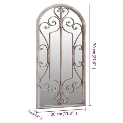 Spiegel 70x30 cm ijzer zandkleurig