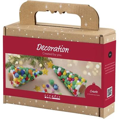 Creativ Company Mini hobbyset decoratie, kerstboom, diverse kleuren, 1 doos