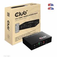 Club 3D 3 - 1 hdmi switch 8k 60hz / 4k 120hz (zwart) - thumbnail