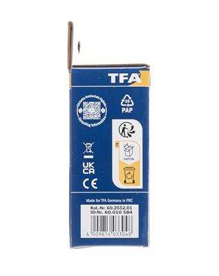 TFA Dostmann 60.2552.01 Wekker Zendergestuurd Zwart Alarmtijden 2 Groot display - thumbnail