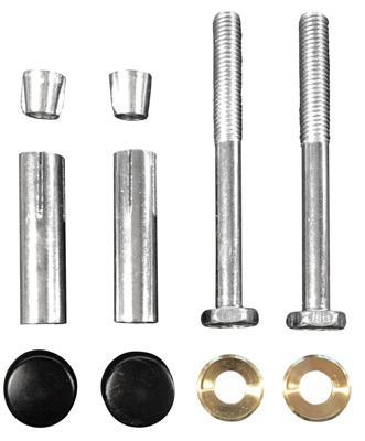 Wiesbaden schroevenset voor supportbeugels mat zwart