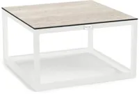 Tierra Outdoor lounge tuintafel rio travertin trespa 60x60x35cm crème white - thumbnail