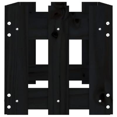 VidaXL Plantenbak verhoogd hekontwerp 100x30x30 cm grenenhout zwart