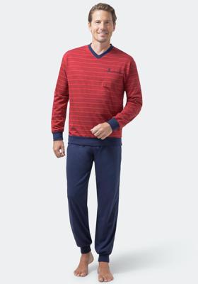 Rode heren pyjama strepen Hajo Rode heren pyjama strepen Hajo