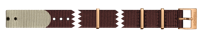 Horlogeband Tissot T1092103703100A / T604039582 Onderliggend Nylon/perlon Bruin 15mm - thumbnail
