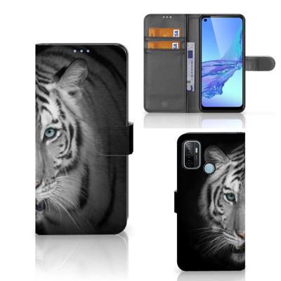 OPPO A53 | OPPO A53s | Telefoonhoesje | Met pasjeshouder | Tijger
