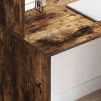 Bureau met plank Gerookt eiken 102 x 50 x 124 cm Bewerkt hout - thumbnail