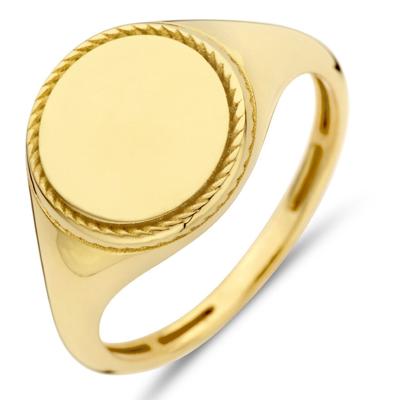 Ring Graveerplaat rond geelgoud 11,5 mm