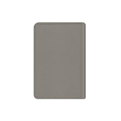 Valenta Leather Card Wallet Snap Grey