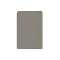 Valenta Leather Card Wallet Snap Grey - thumbnail