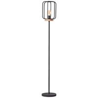 Brilliant Tosh 93145/66 Staande lamp E27 Hout (donker), Zwart (korund) - thumbnail