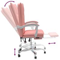 Kantoorstoel verstelbaar kunstleer roze - thumbnail