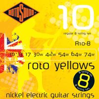 Rotosound R10-8 Roto Yellows set gitaarsnaren 010 - 074w - thumbnail