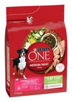 PURINA One Adult Medium/Maxi Weight Control/Sterilized Rich in turkey with rice - droog hondenvoer - 2,5kg - thumbnail