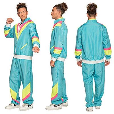 Retro Trainingspak Neon-Blauw - thumbnail