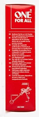 One For All - Aansluituitbreiding voor afstandsbedieningen - Besturing van maximaal 4 eindapparaten in gesloten kasten - Infrarood Splitter - Plug & Play - Zwart - URC1000