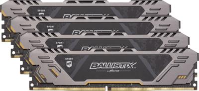 Sport AT BLS4C16G4D26BFST - Geheugen - DDR4 - 64 GB: 4x 16 GB - 288-PIN - 2666 MHz - CL16 Sport AT BLS4C16G4D26BFST - Geheugen - DDR4 - 64 GB: 4x 16 GB - 288-PIN - 2666 MHz - CL16