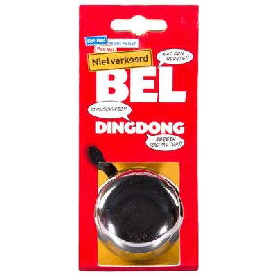 Fietsbel Ding-Dong NietVerkeerd ø60mm - chroom