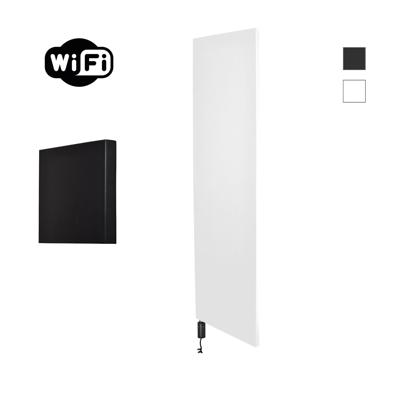 Radiator Sanicare Denso Met WiFi 180 x 40 cm Mat Wit Met Thermostaat Zwart Linksonder