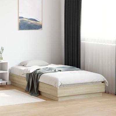Bedframe met LED-verlichting sonoma eikenkleurig 75x190 cm