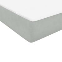 Boxspring met matras fluweel lichtgrijs 140x210 cm - thumbnail