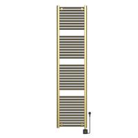Elektrische Radiator BWS Lara 181.7x45 Cm Smart Wifi Geborsteld Messing PVD - thumbnail