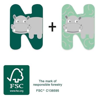 Small Foot - houten dieren kinderletter - n
