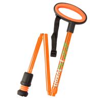 Wandelstok met ovalen handvat - opvouwbaar | Hoogte handvat: 83,7 - 93,7 cm | Flexifoot | Schokabsorberend | Oranje | PR30046-OR - thumbnail