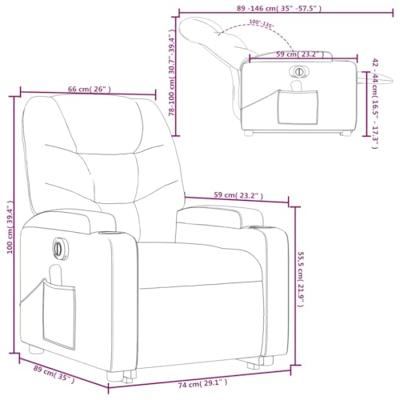 Sta-op-massagestoel elektrisch verstelbaar stof donkergroen