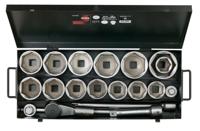 Bahco Doppenset 1" | twaalfkantprofiel | inch-maten - 19-delig - metalen koffer - 9540DZL - thumbnail